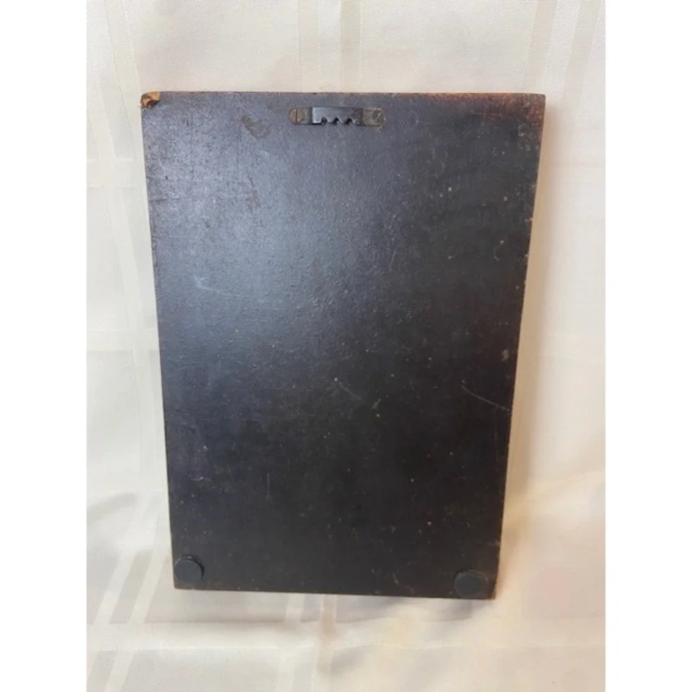 Vintage Teak Tree Carved Floral Wood Wall Art MCM Brown Black Plaque Relief 10x7